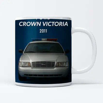 Ford Crown Victoria Police Car Blue Background