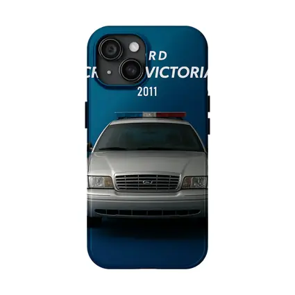 Ford Crown Victoria Police Car Blue Background