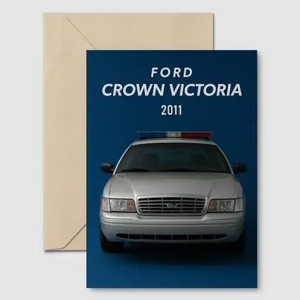 Ford Crown Victoria Police Car Blue Background