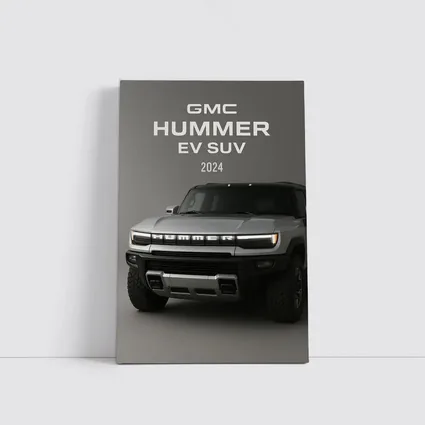 GMC Hummer EV SUV Gray Background