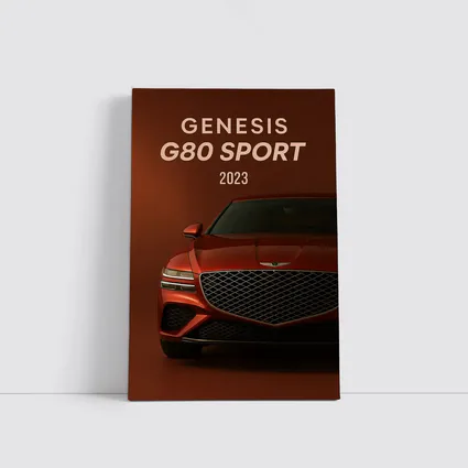 Genesis G80 Sport Front View Dark Red