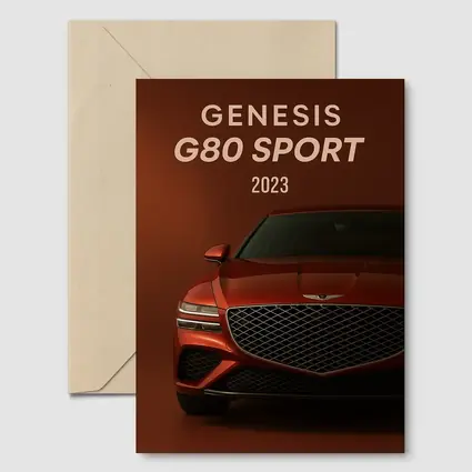 Genesis G80 Sport Front View Dark Red