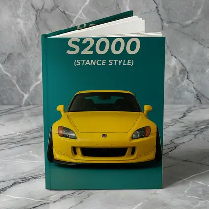 Honda S2000 Stance Style Yellow Teal Background