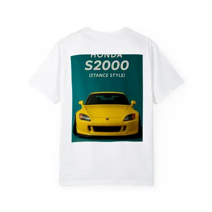 Honda S2000 Stance Style Yellow Teal Background
