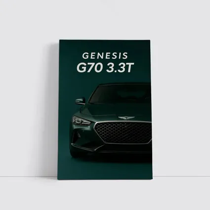 Genesis G70 3.3T Dark Green Front View