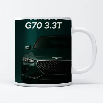 Genesis G70 3.3T Dark Green Front View