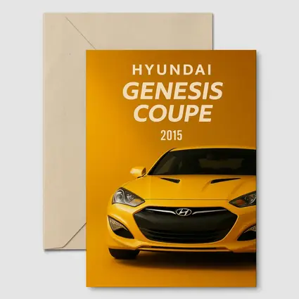 Hyundai Genesis Coupe Yellow Sports Car Art