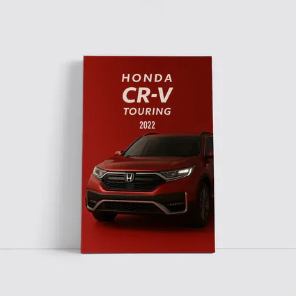 Honda CR-V Touring SUV Red Background