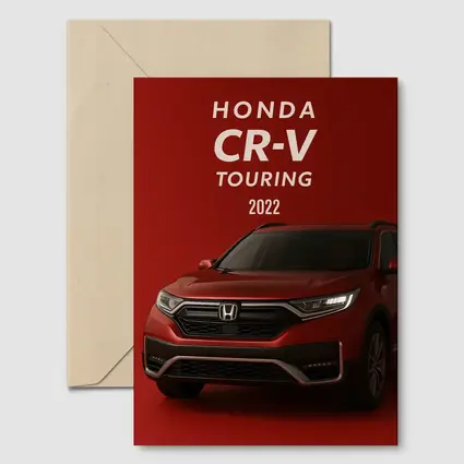 Honda CR-V Touring SUV Red Background