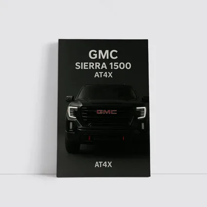 GMC Sierra AT4X Black Truck Dark Background