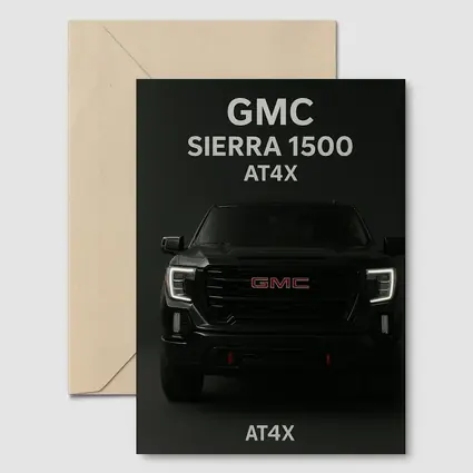 GMC Sierra AT4X Black Truck Dark Background