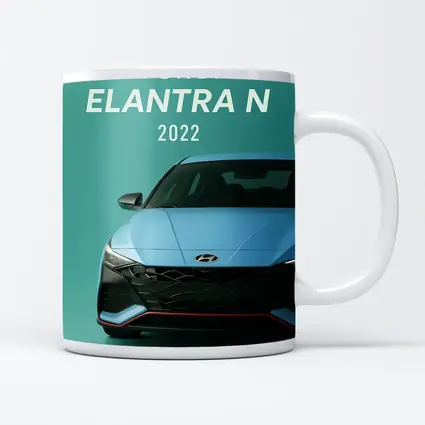 Hyundai Elantra N Front View Teal Background