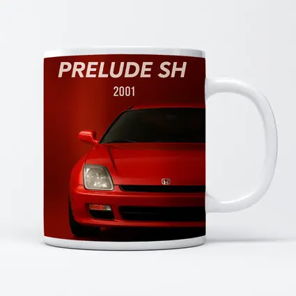 Honda Prelude SH Red Car Art