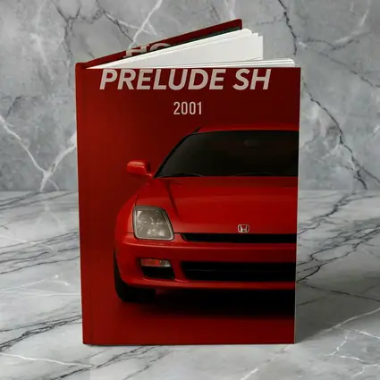 Honda Prelude SH Red Car Art