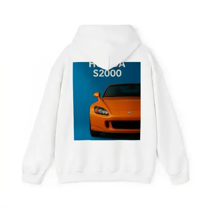 Honda S2000 Orange Sports Car Blue Background