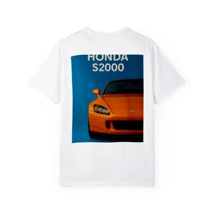 Honda S2000 Orange Sports Car Blue Background