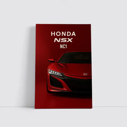 Honda NSX NC1 Red Sports Car Art