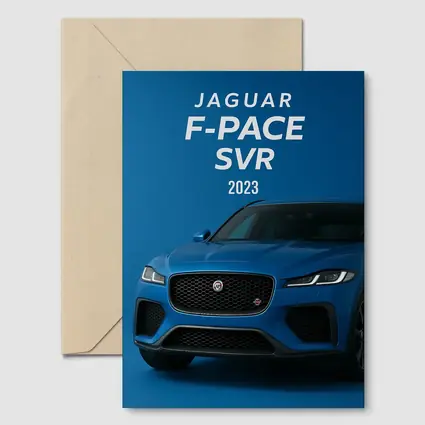 Jaguar F-Pace SVR Blue Studio Shot