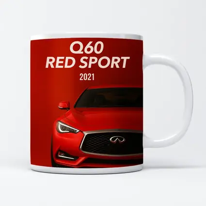 Infiniti Q60 Red Sport Front View