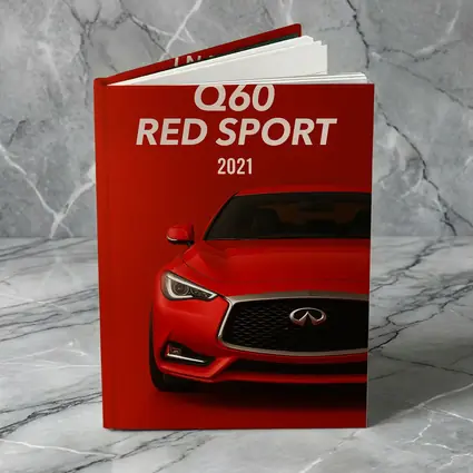 Infiniti Q60 Red Sport Front View