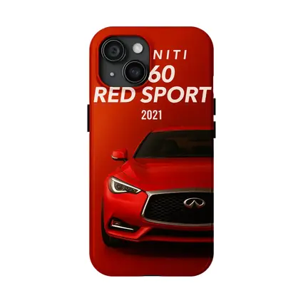 Infiniti Q60 Red Sport Front View