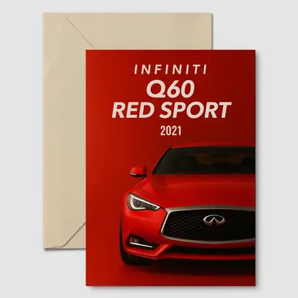 Infiniti Q60 Red Sport Front View