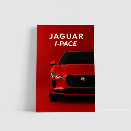 Jaguar I-Pace Red Electric SUV Art