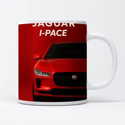 Jaguar I-Pace Red Electric SUV Art