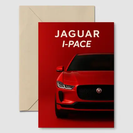 Jaguar I-Pace Red Electric SUV Art