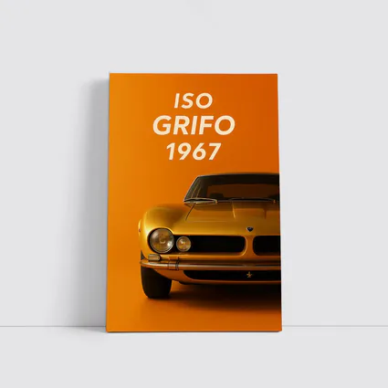 Iso Grifo 1967 Classic Car Orange Background