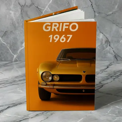 Iso Grifo 1967 Classic Car Orange Background