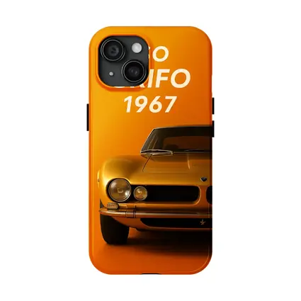 Iso Grifo 1967 Classic Car Orange Background
