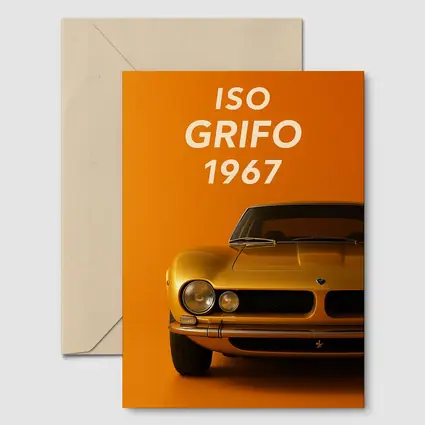 Iso Grifo 1967 Classic Car Orange Background