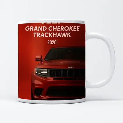 Jeep Grand Cherokee Trackhawk Red Background Art