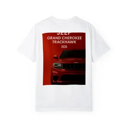 Jeep Grand Cherokee Trackhawk Red Background Art