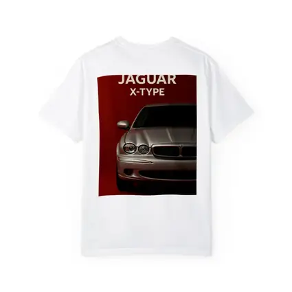 Jaguar X-Type Car on Dark Red Background