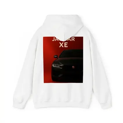 Jaguar XE Dark Car on Red Background