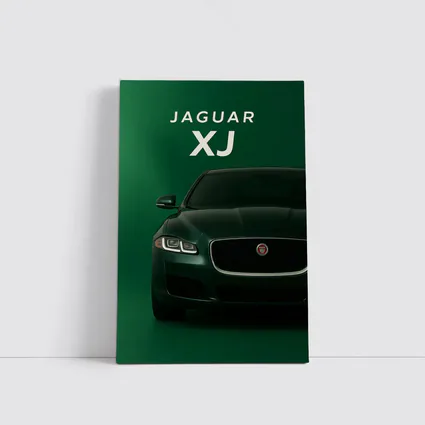 Jaguar XJ Dark Green Luxury Sedan Art