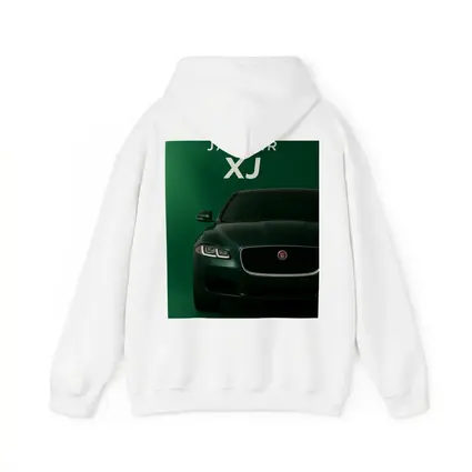 Jaguar XJ Dark Green Luxury Sedan Art