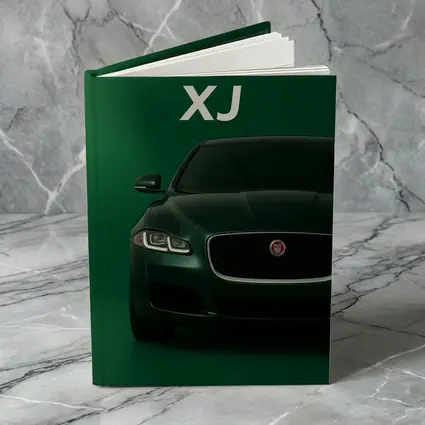 Jaguar XJ Dark Green Luxury Sedan Art