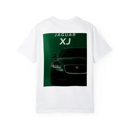 Jaguar XJ Dark Green Luxury Sedan Art