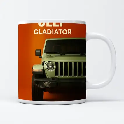 Jeep Gladiator Front View Orange Background