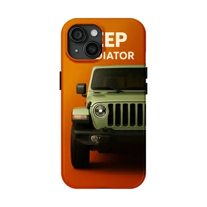 Jeep Gladiator Front View Orange Background