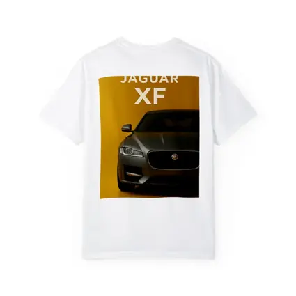 Jaguar XF Sedan Front View Yellow Background