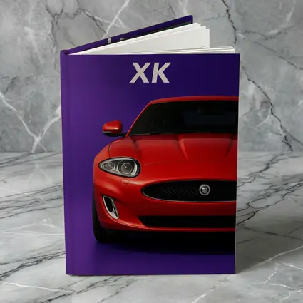 Jaguar XK Red Car Purple Background