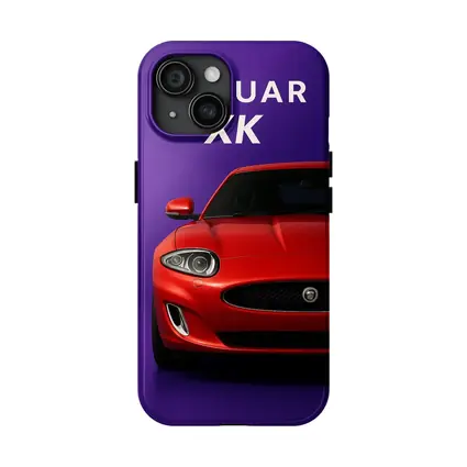 Jaguar XK Red Car Purple Background