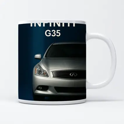 Infiniti G35 Silver Front View Dark Blue