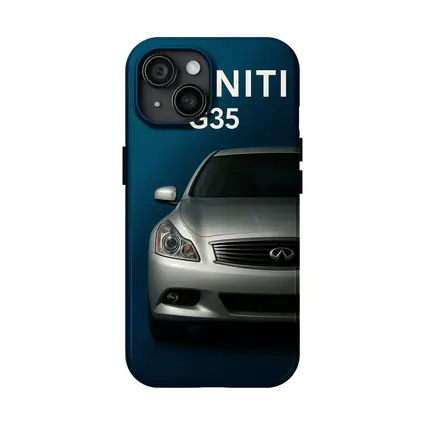 Infiniti G35 Silver Front View Dark Blue