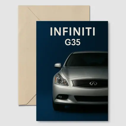 Infiniti G35 Silver Front View Dark Blue
