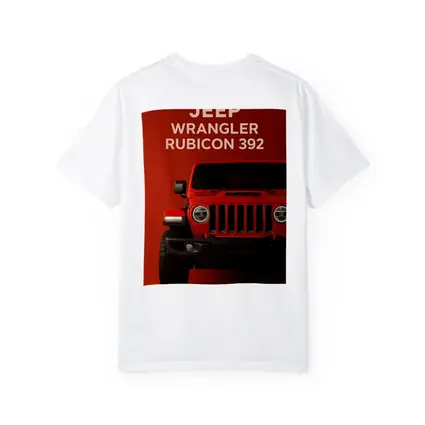 Jeep Wrangler Rubicon Front View Red Background